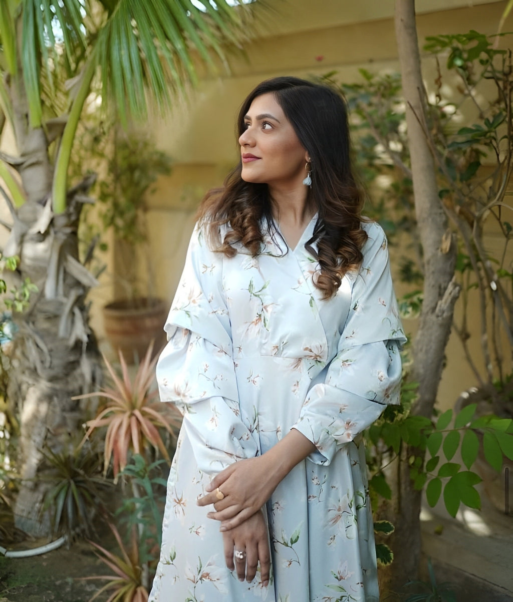 Silk Floral Dress
